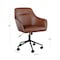 Martha Stewart Rayna Upholstered Office Chair in Saddle Brown/Oil Rubbed Bronze CH-220921-6-BR-BK-MS - alternate 8